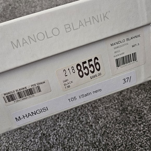 Manolo Blahnik Hangisi 105mm Black - Picture 3 of 5
